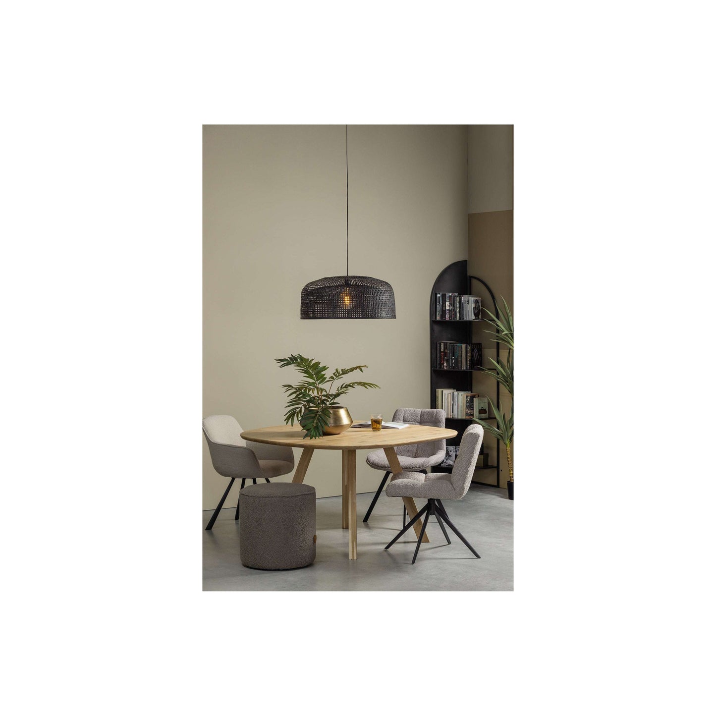 WOOOD Exclusive Vinny eetkamerstoel boucle zand