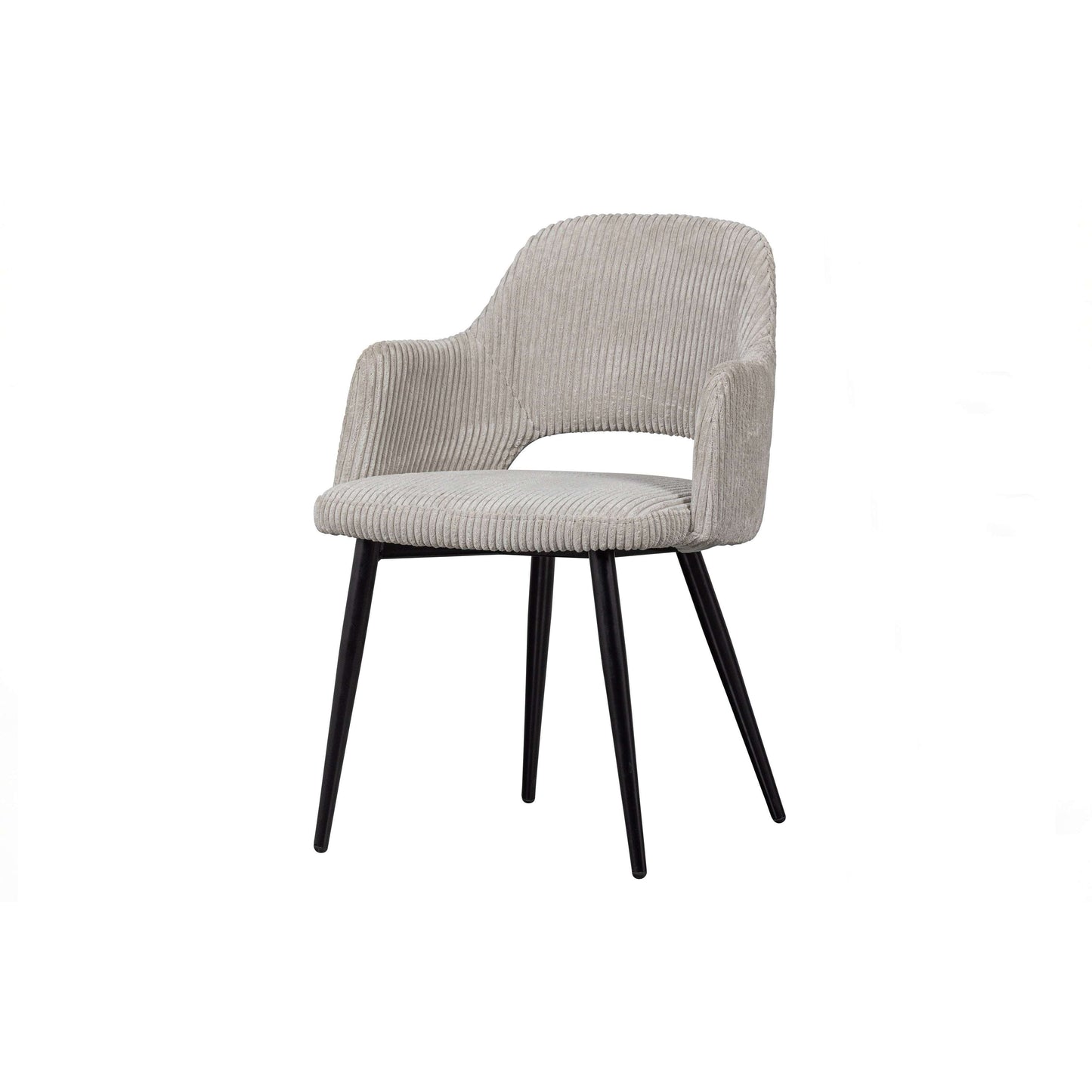 WOOOD Ferdy eetkamerstoel grove rib pearl