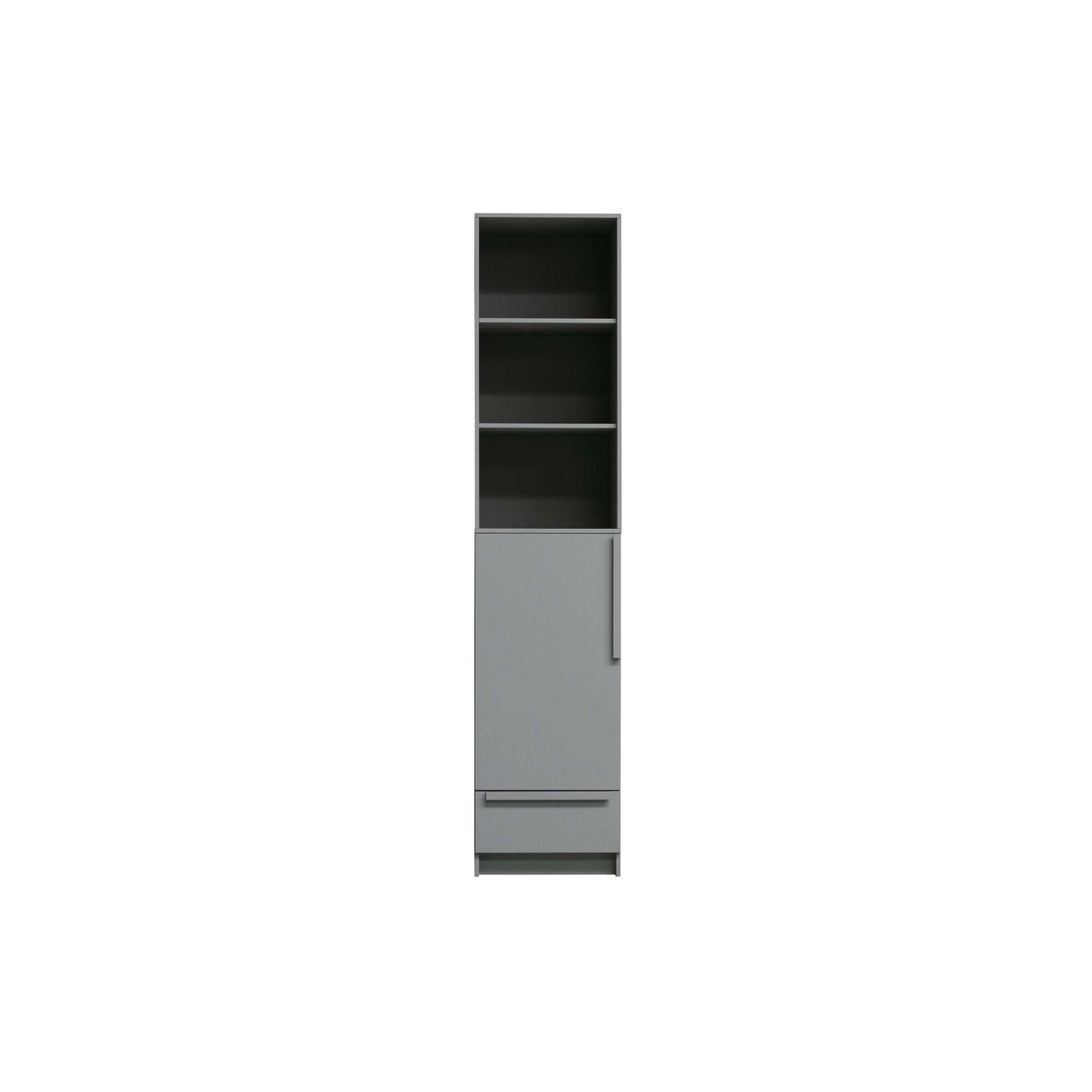 WOOOD Pure 1-deurs legkast met splitdeur concrete grey
