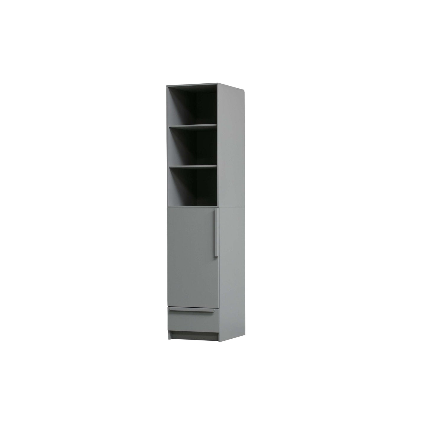 WOOOD Pure 1-deurs legkast met splitdeur concrete grey