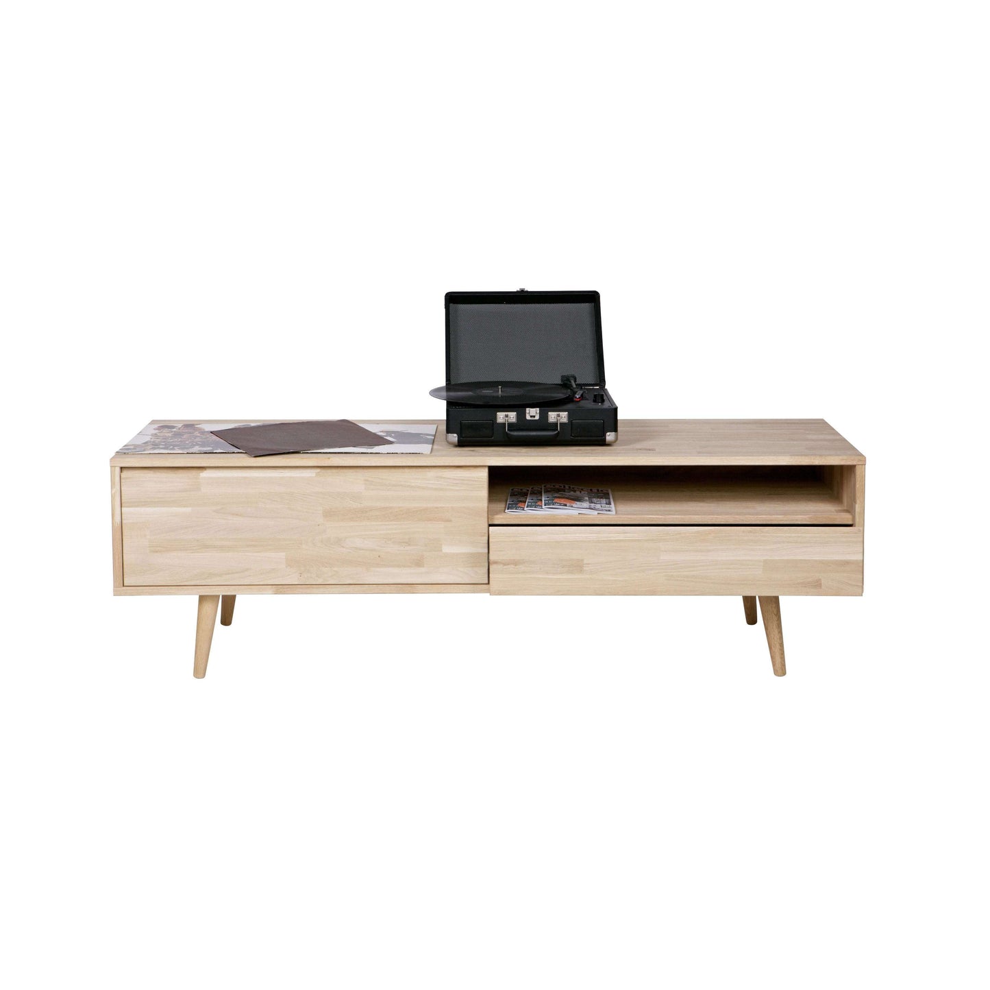 WOOOD Tygo tv meubel met retro poten naturel