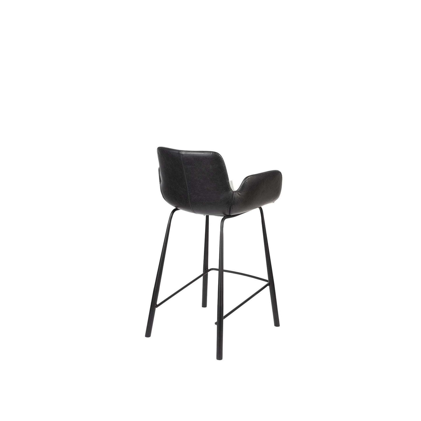 Zuiver barstoel brit ll zwart Height footrest: 23,00cm54,00 x 57 x 91,5 cm