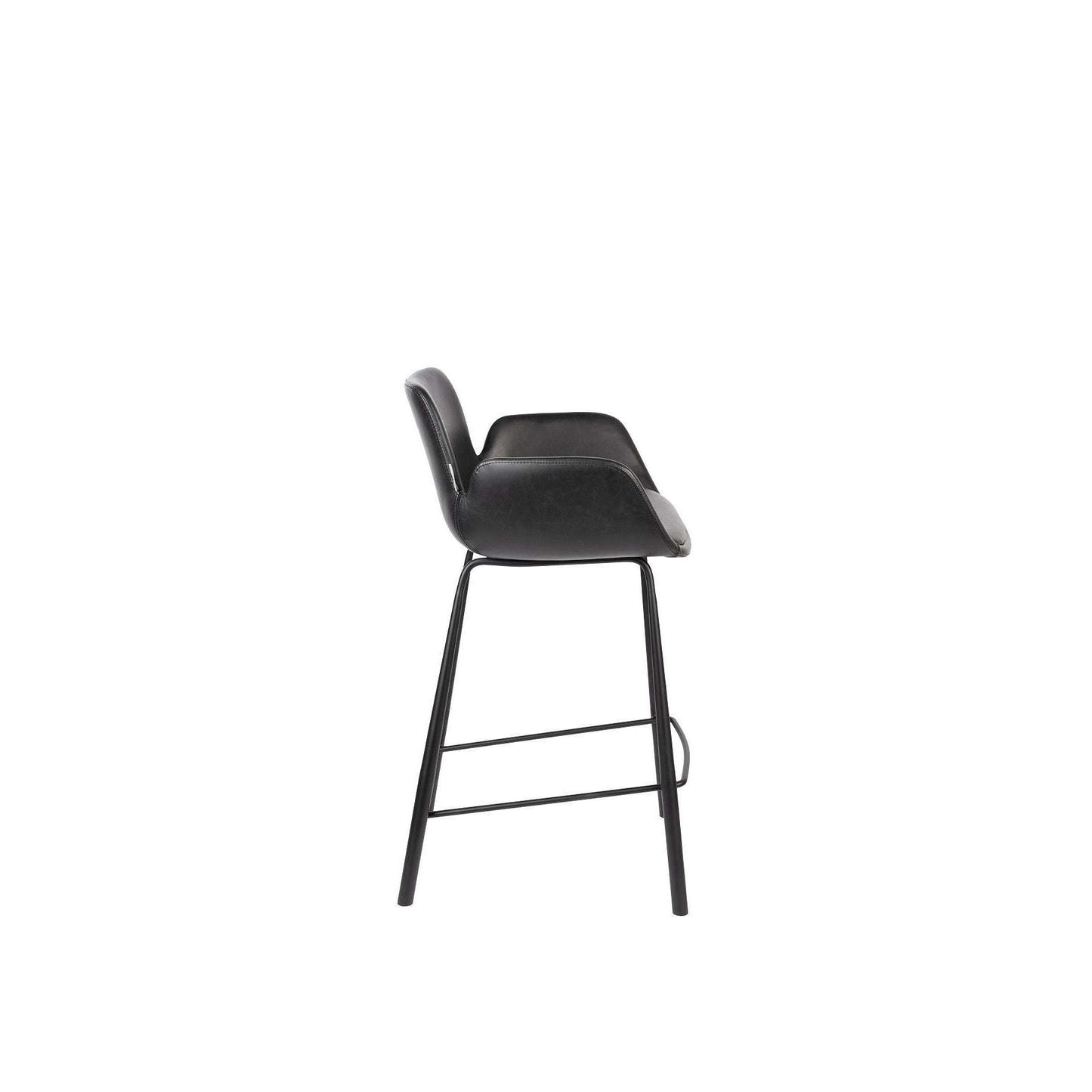 Zuiver barstoel brit ll zwart Height footrest: 23,00cm54,00 x 57 x 91,5 cm