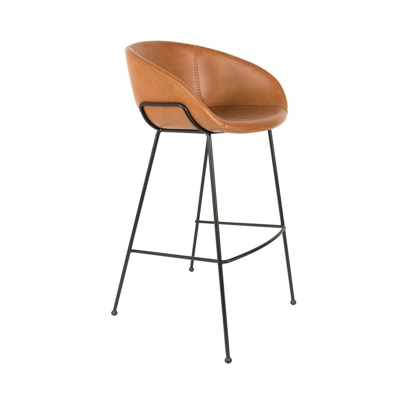 Zuiver barstoel feston bruin 53 x 54,5 x 98,5 cm