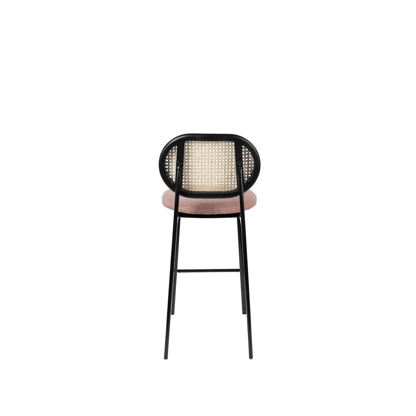 Zuiver barstoel spike natural/roze 53 x 42,5 x 94 cm