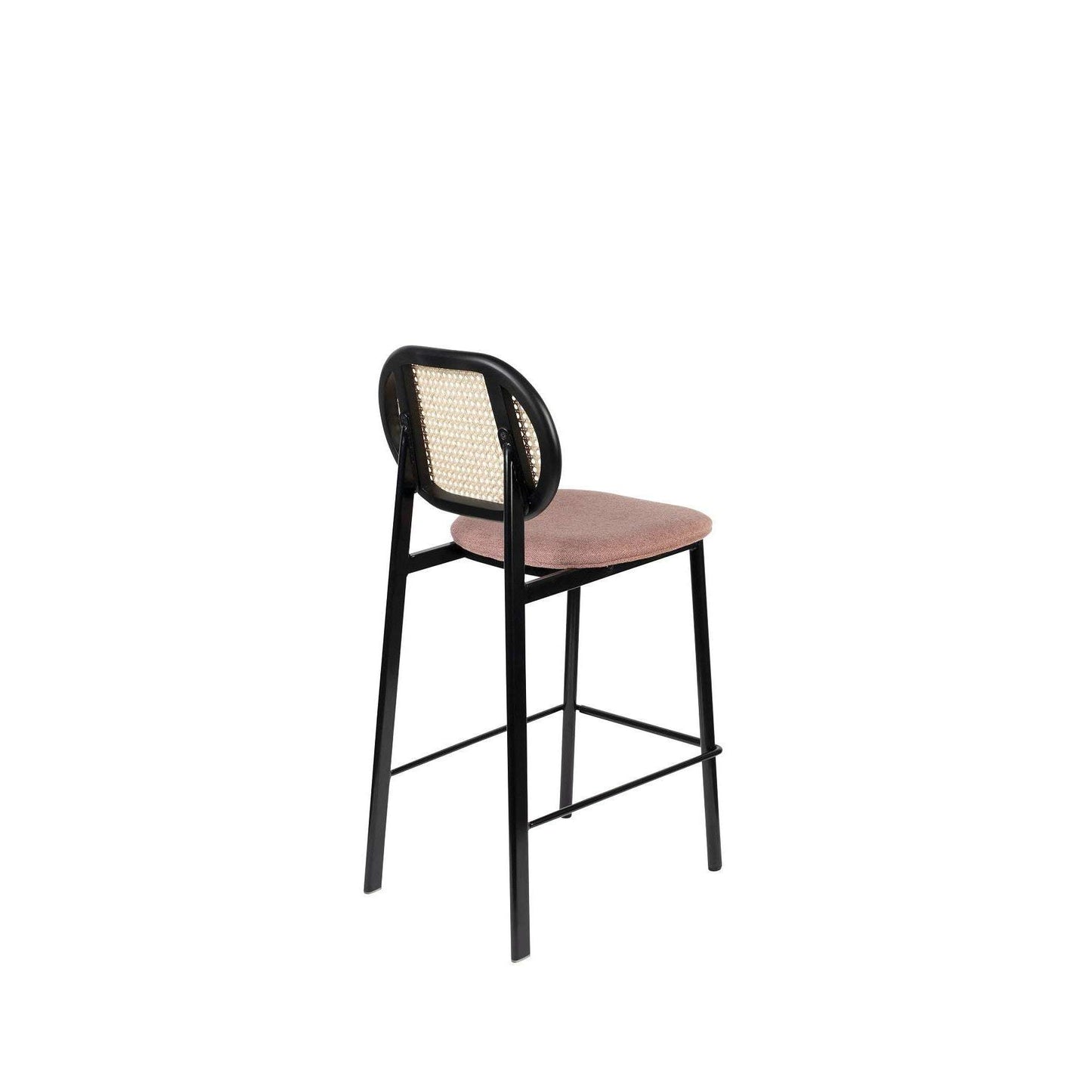 Zuiver barstoel spike natural/roze 53 x 42,5 x 94 cm