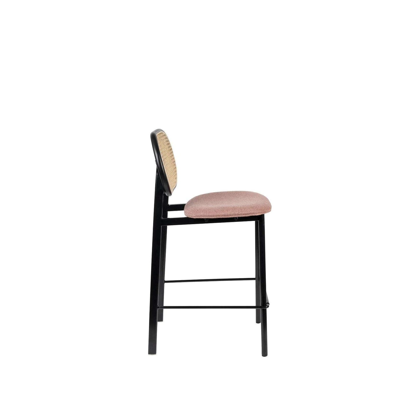 Zuiver barstoel spike natural/roze 53 x 42,5 x 94 cm