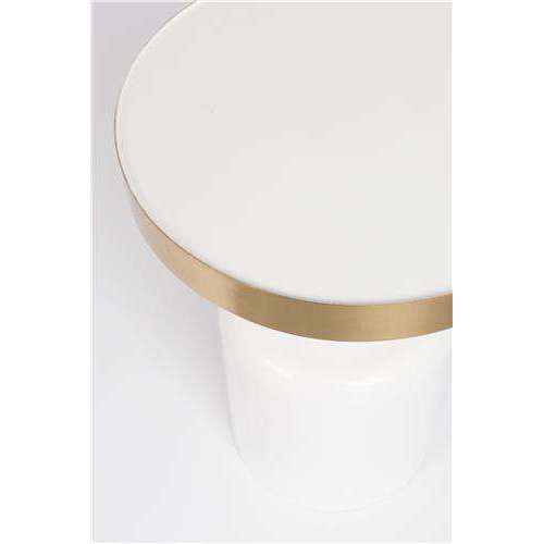 Zuiver bijzettafel glam wit Ø36 x 51 cm