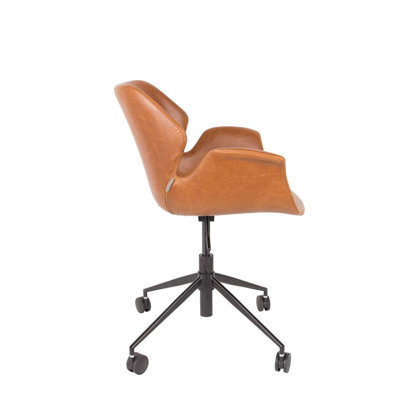 Zuiver bureaustoel nikkill bruin 77 x 77 x 77,50 / 90 cm