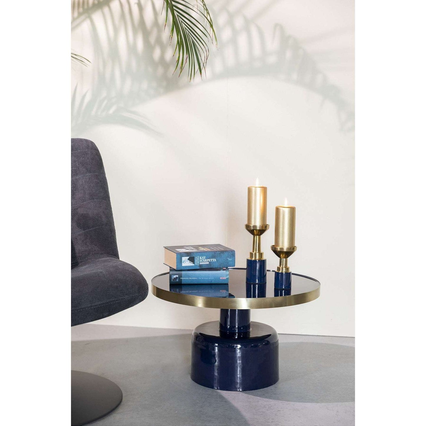 Zuiver kandelaar glam blauw s 9 x 9 x 14 cm