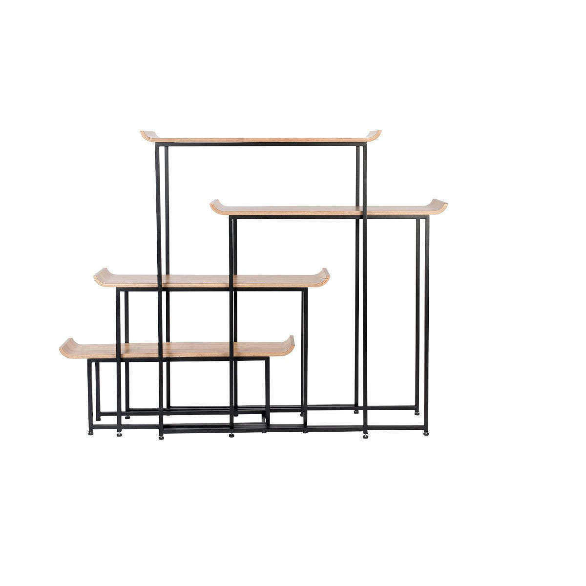 Zuiver kast flodka zwart 37,5 x 113,50-200,00 x 147,5 cm