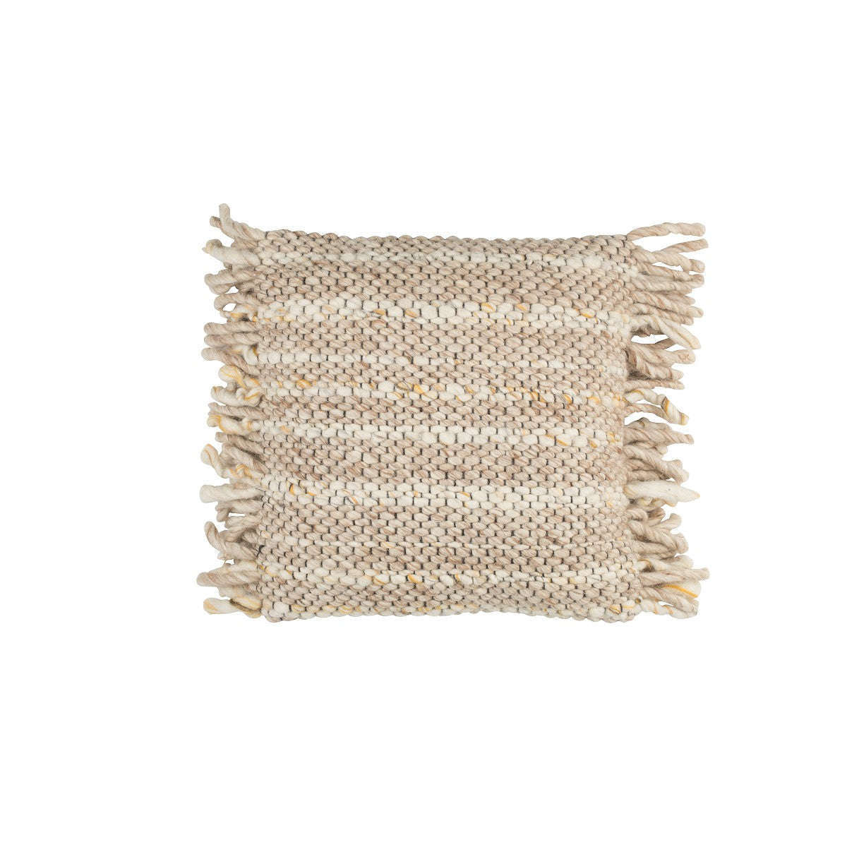 Zuiver kussen frills beige/geel 45 x 45 x 13 cm