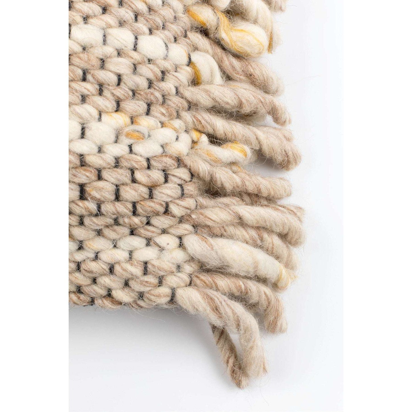 Zuiver kussen frills beige/geel 45 x 45 x 13 cm