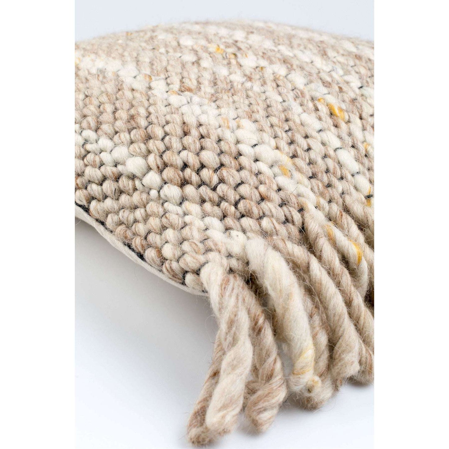 Zuiver kussen frills beige/geel 45 x 45 x 13 cm