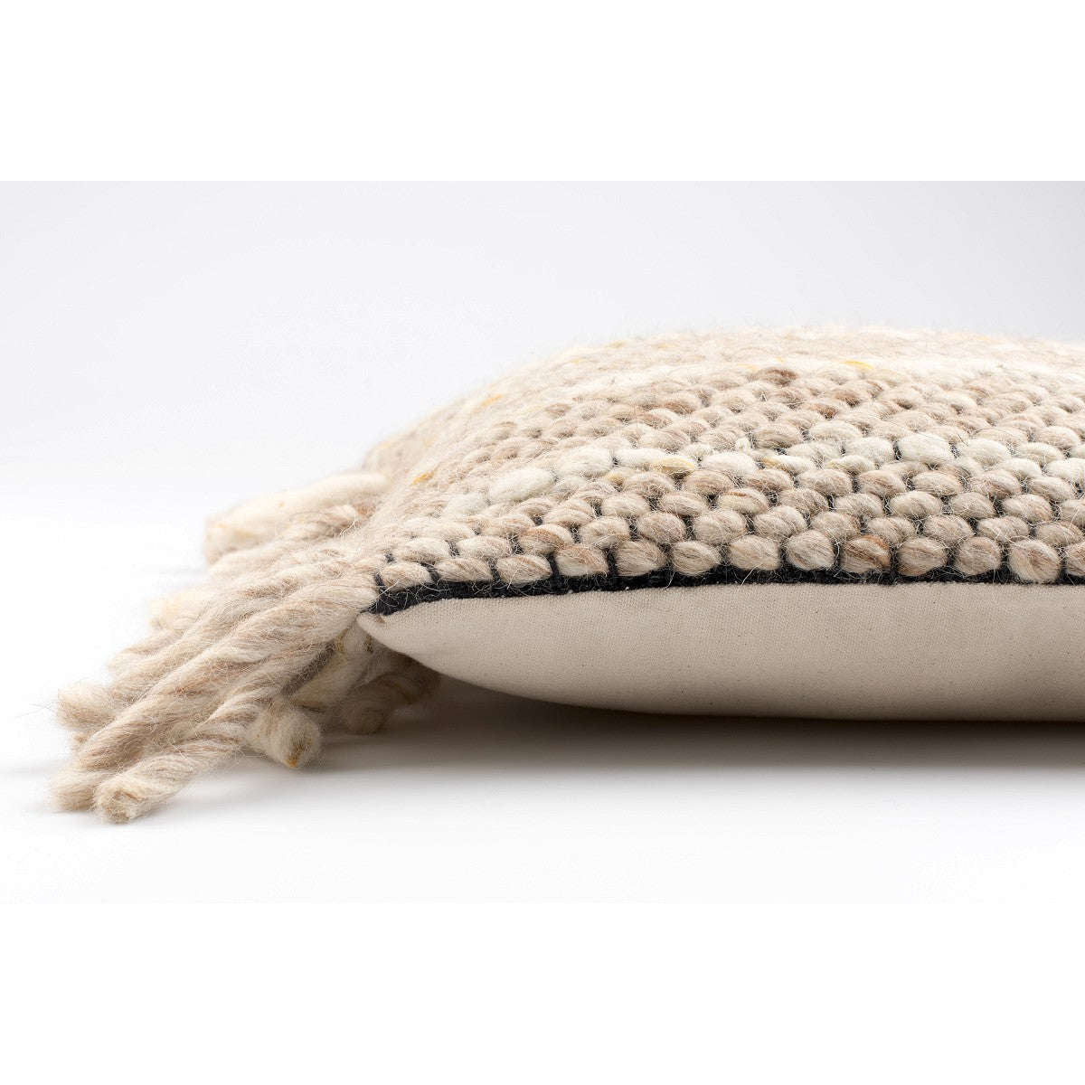 Zuiver kussen frills beige/geel 45 x 45 x 13 cm