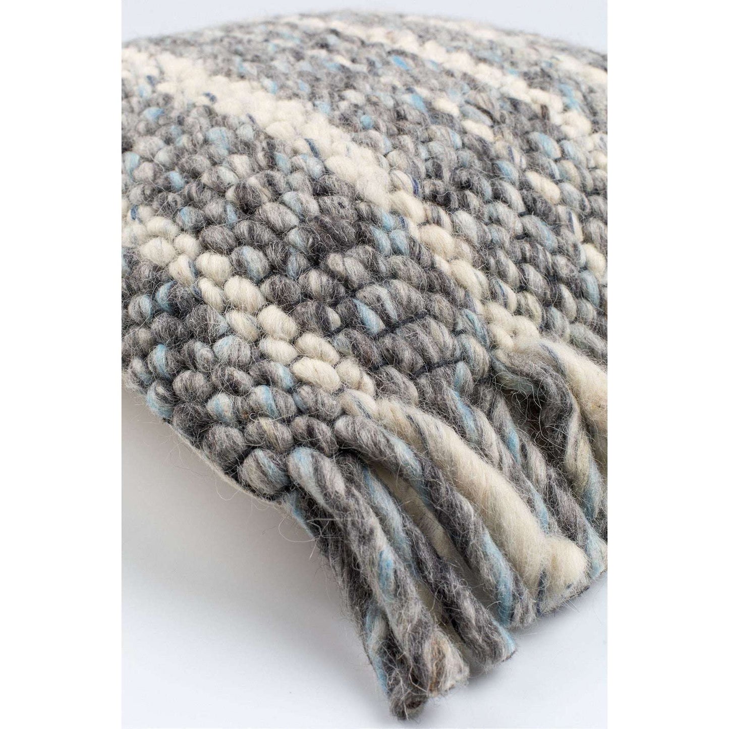 Zuiver kussen frills grijs/blauw 45 x 45 x 13 cm
