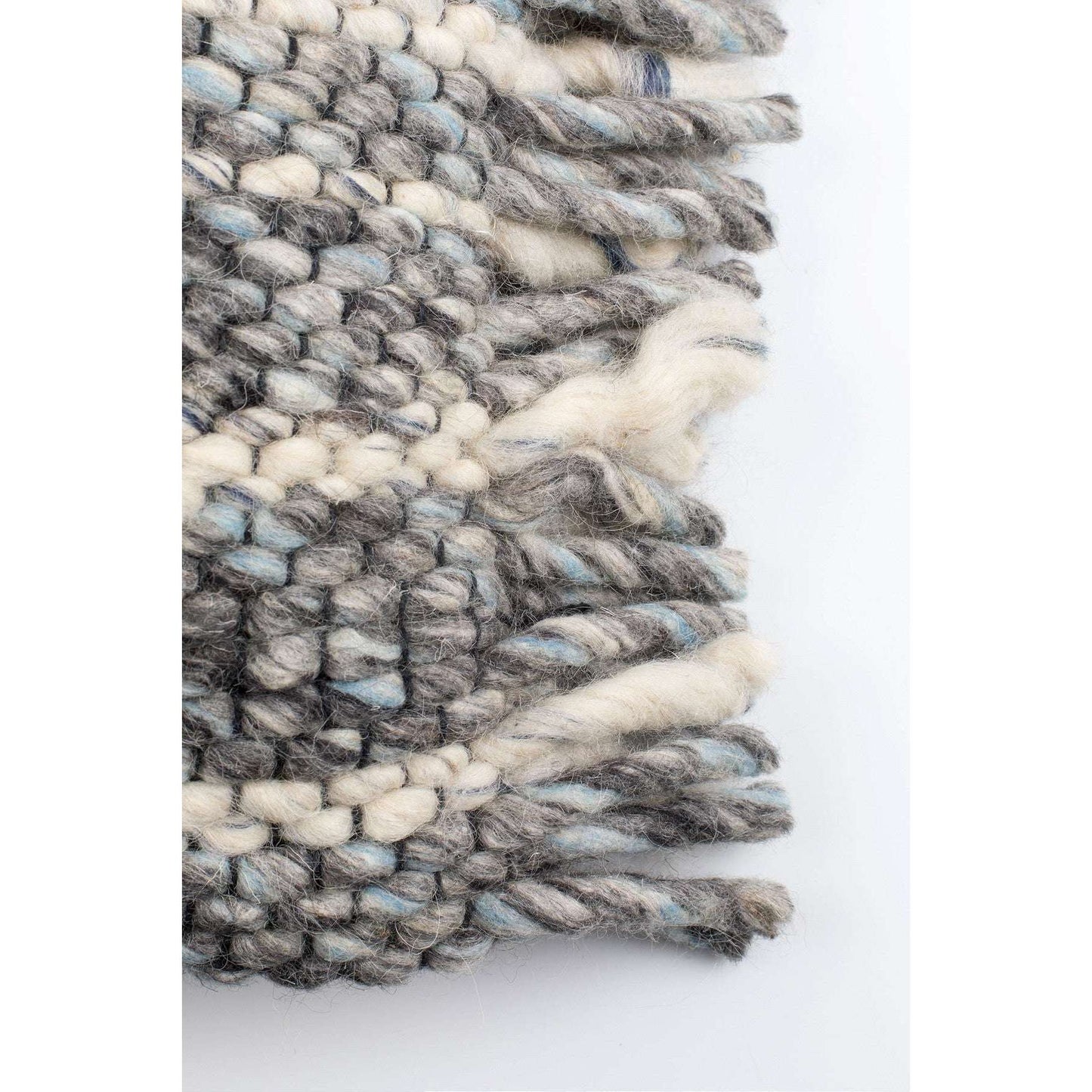 Zuiver kussen frills grijs/blauw 45 x 45 x 13 cm