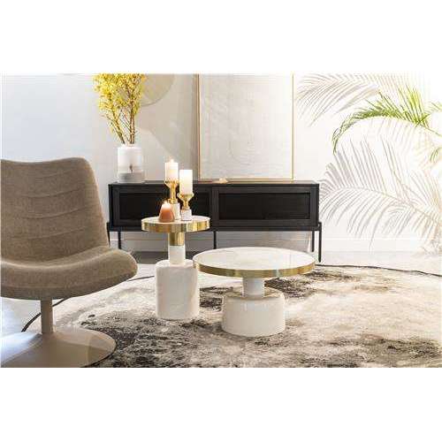 Zuiver salontafel glam wit 60 x 60 x 35 cm