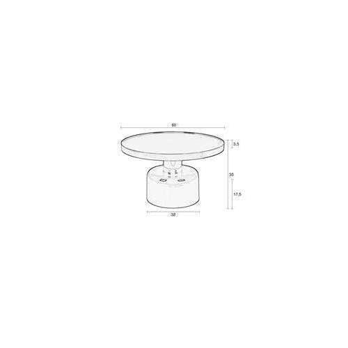 Zuiver salontafel glam zwart 60 x 60 x 35 cm