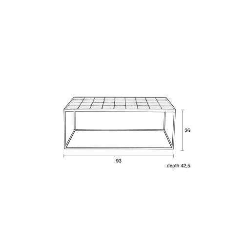 Zuiver salontafel glas wit 42,5 x 93 x 35,5 cm