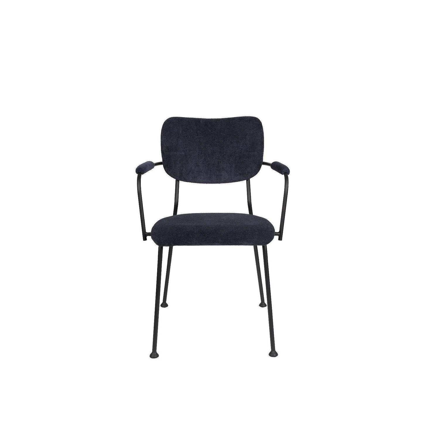 Zuiver Benson eetkamerstoel met armleuning donkerblauw