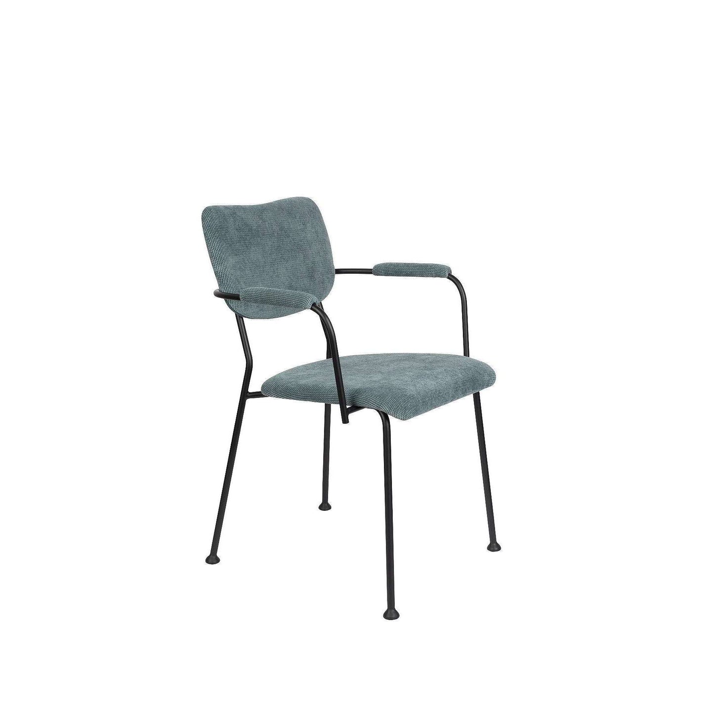 Zuiver stoel met armleuningen benson grijs blauw 56 x 55,5 x 81 cm