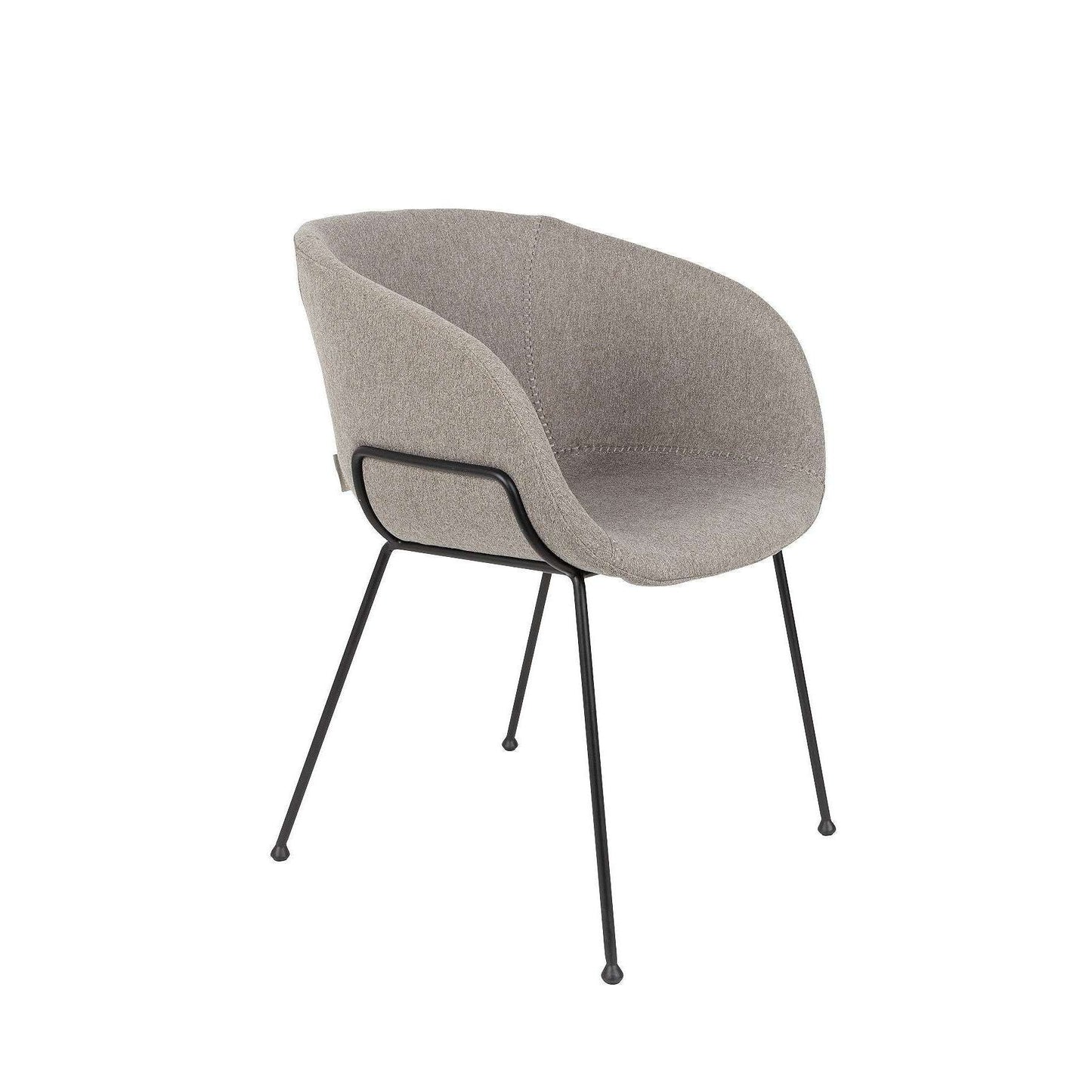 Zuiver stoel met armleuningen feston fab grijs 55 x 56,5 x 77 cm