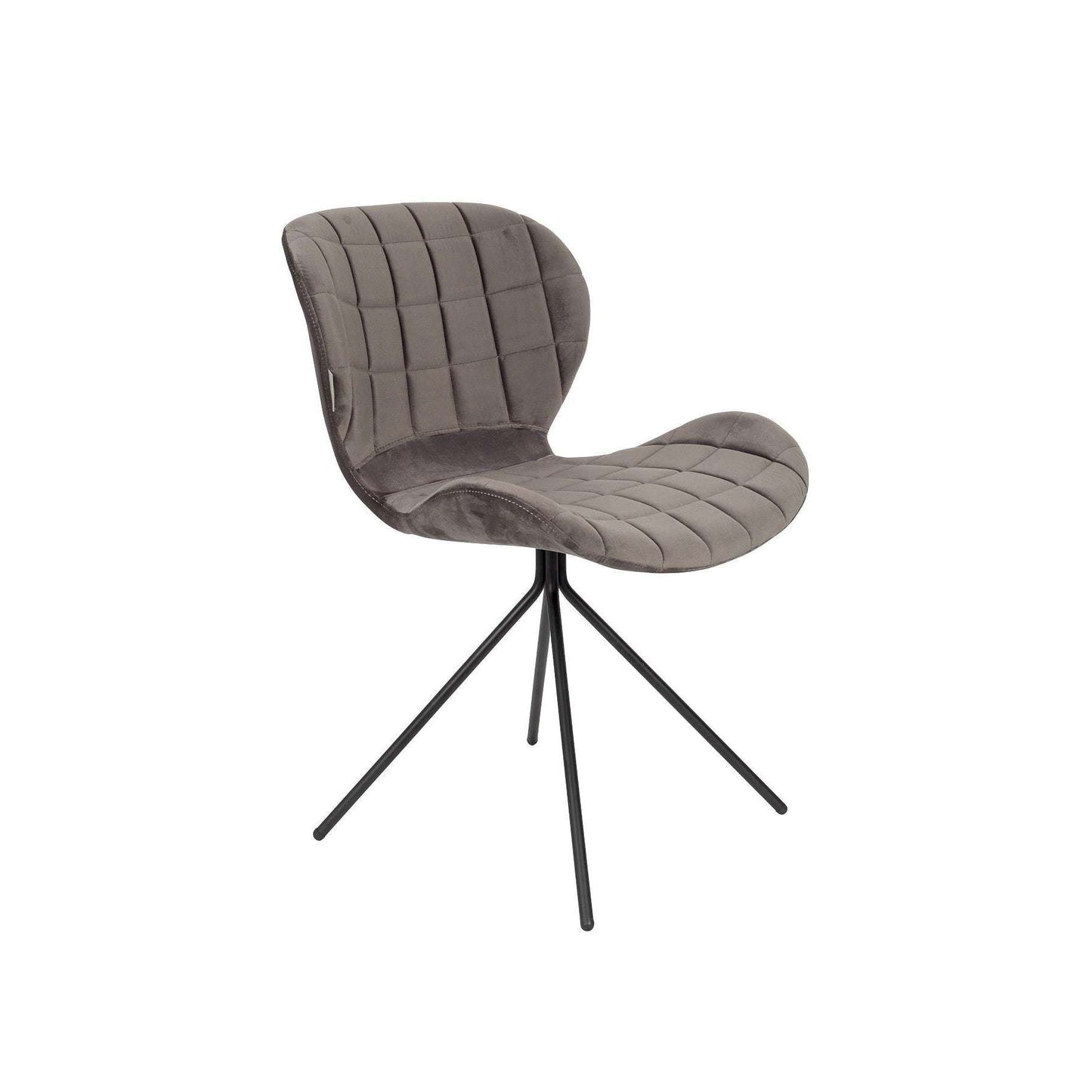 Zuiver stoel omg velvet grijs 56 x 51 x 80 cm