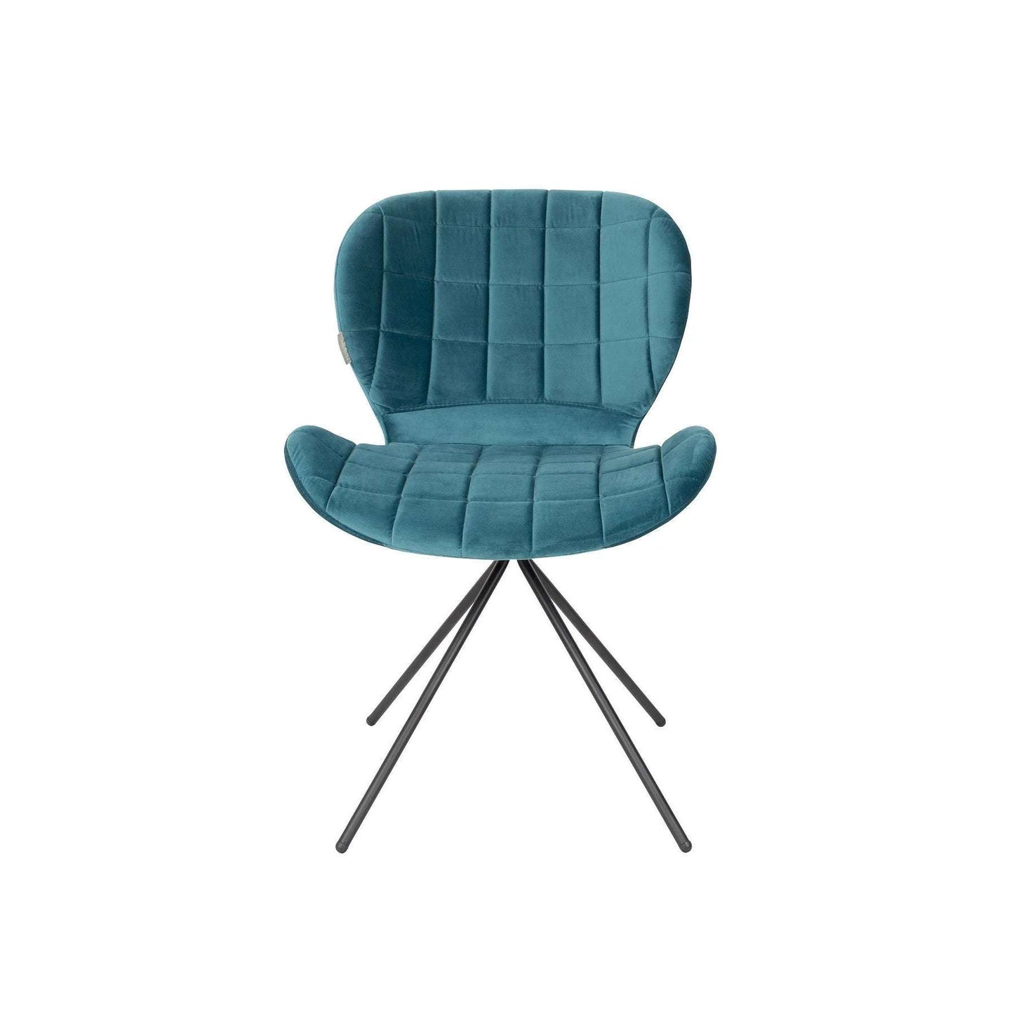 Zuiver stoel omg velvet petrol 56 x 51 x 80 cm