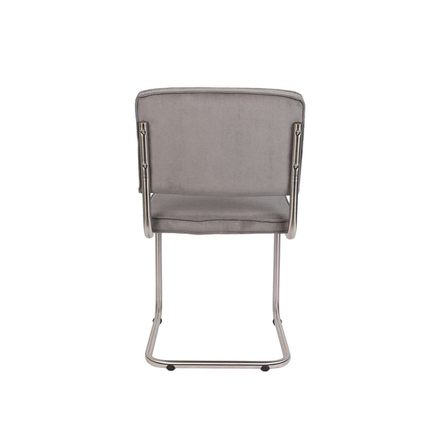 Zuiver Ridge Brushed eetkamerstoel rib cool grijs