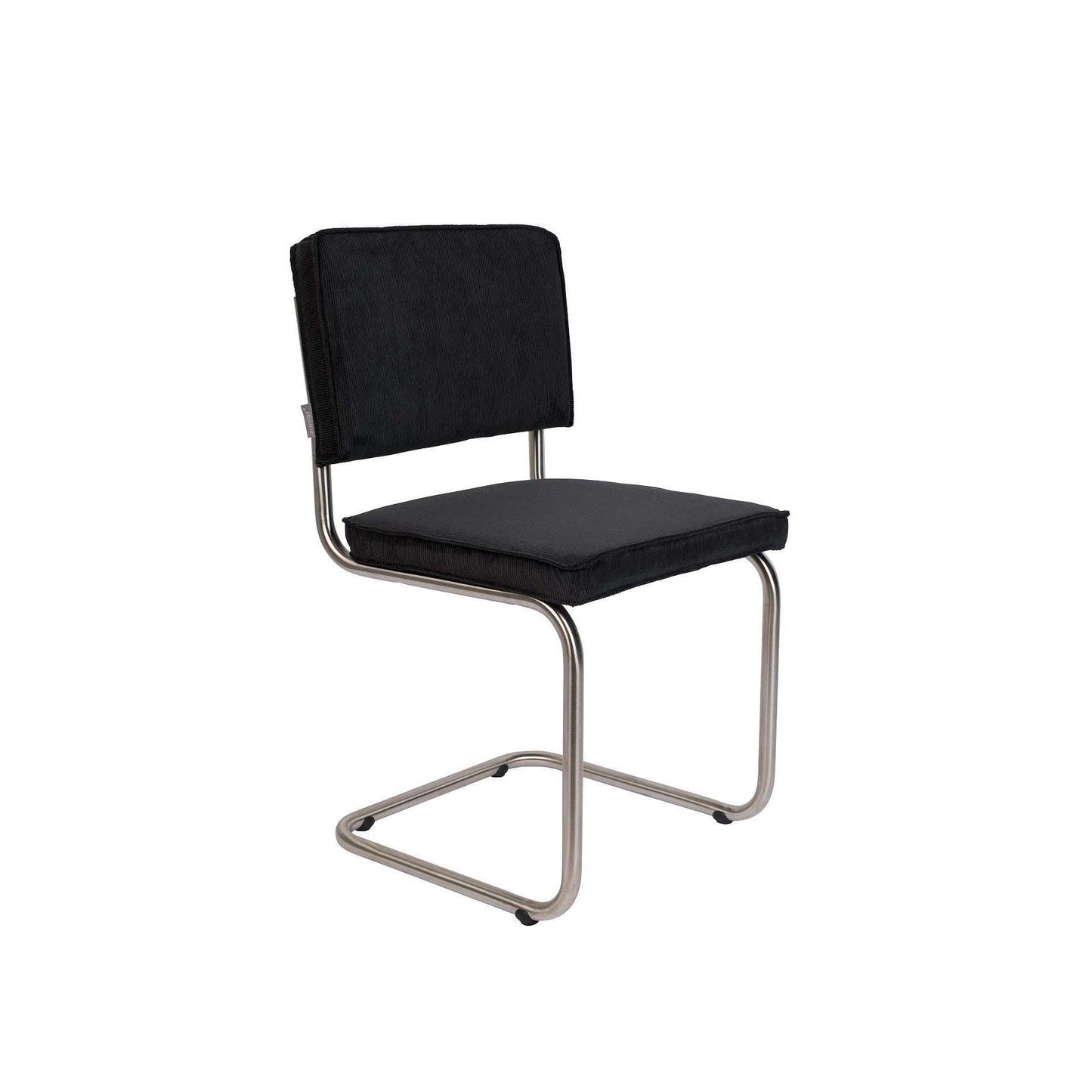 Zuiver Ridge Brushed eetkamerstoel rib zwart