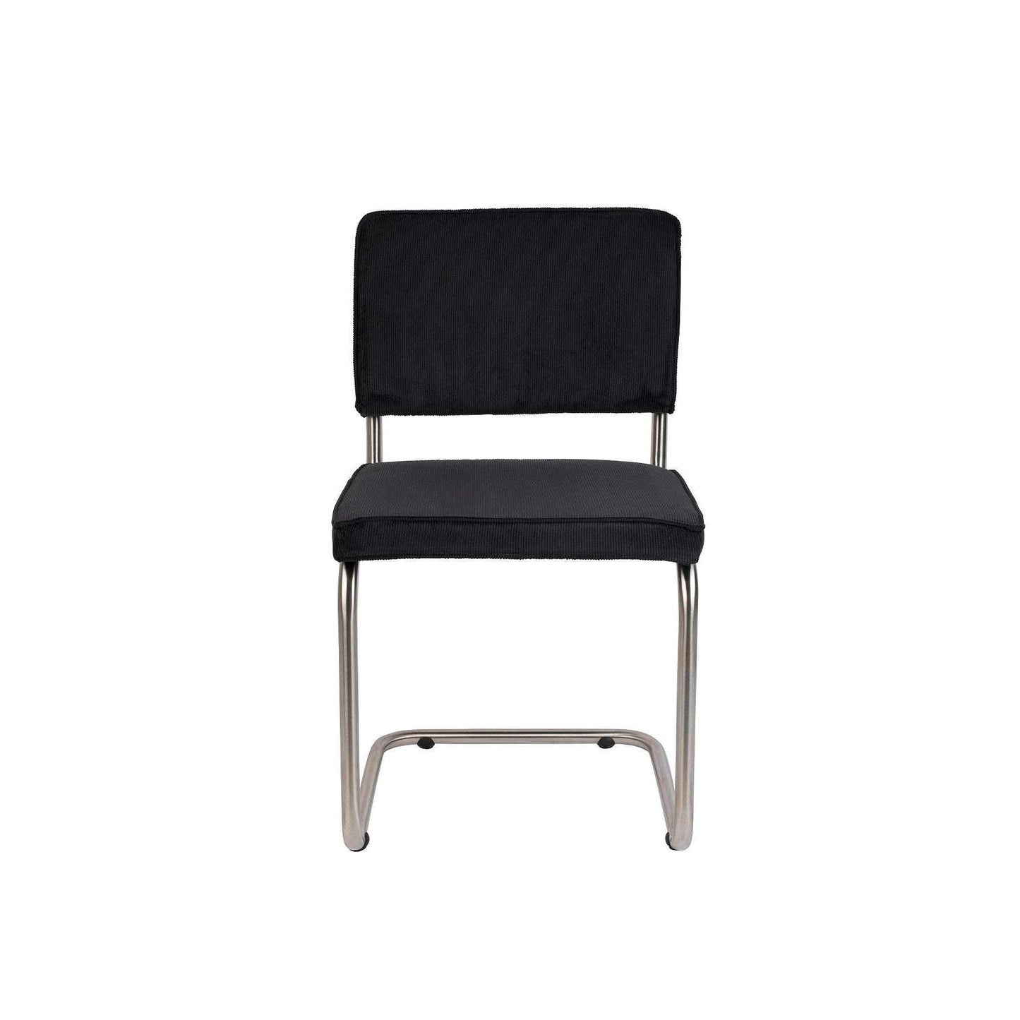 Zuiver Ridge Brushed eetkamerstoel rib zwart