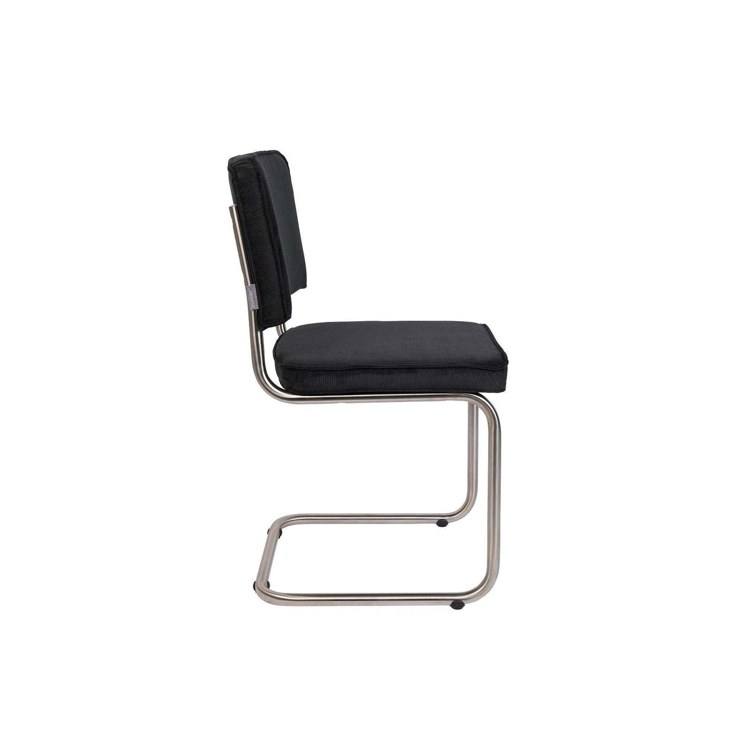 Zuiver Ridge Brushed eetkamerstoel rib zwart