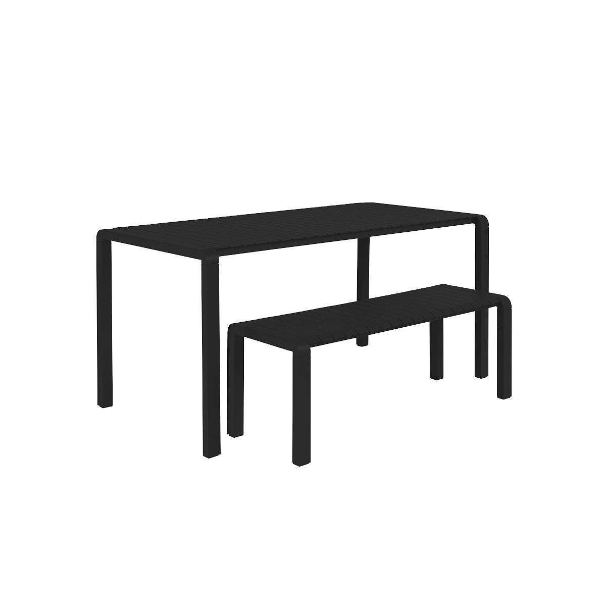 Zuiver tuin eetbank vondel zwart 129,5 x 45 x 45 cm