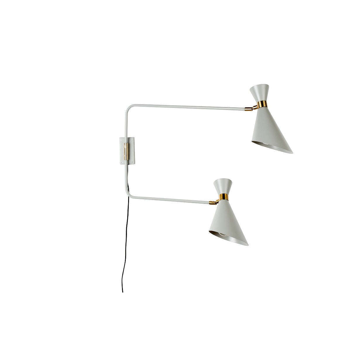 Zuiver wandlamp double shady grijs 78 x 14,5 x 60 cm