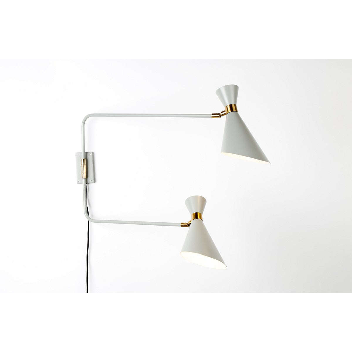 Zuiver wandlamp double shady grijs 78 x 14,5 x 60 cm