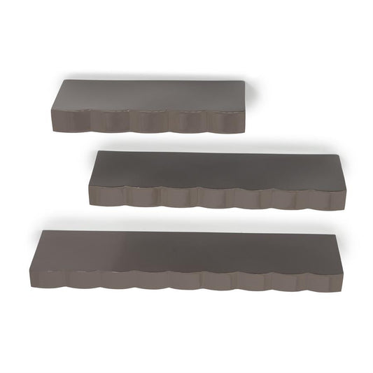 By-Boo Prinz wandplank dark taupe (set van 3)