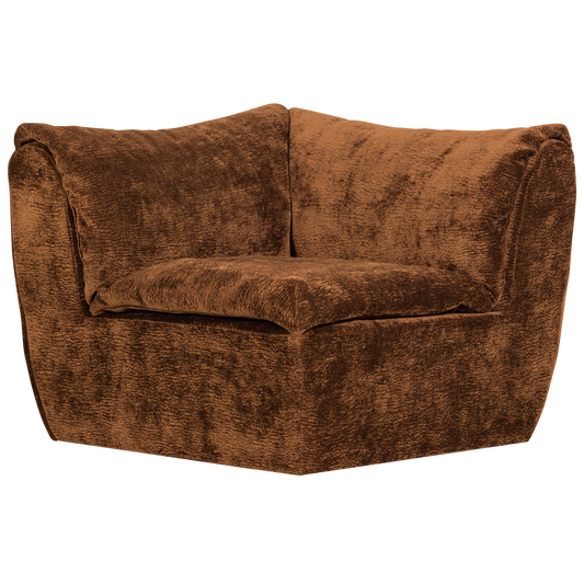 WOOOD Baggy hoekelement 3d chenille middenbruin