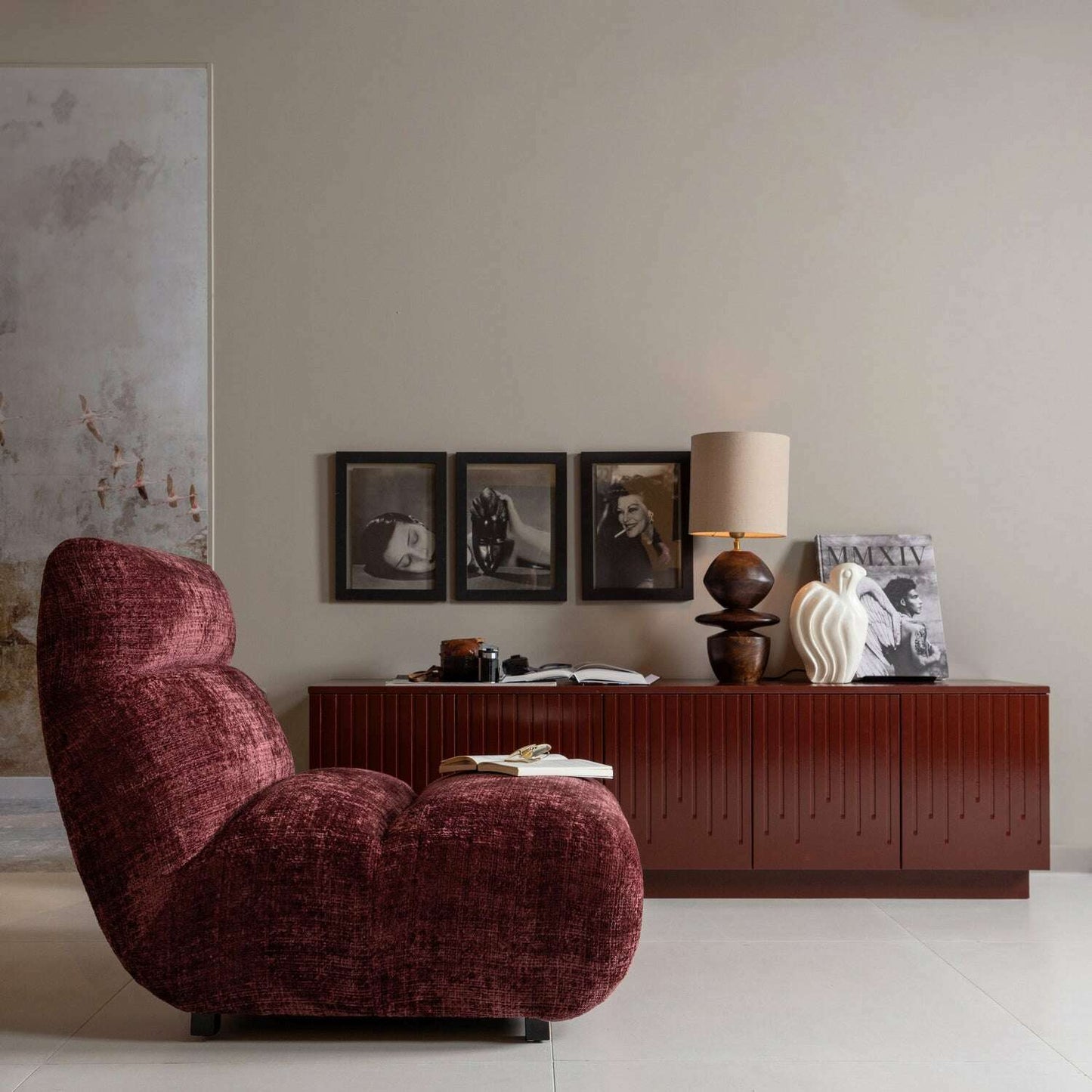 BePureHome Pencil tv meubel merlot gloss