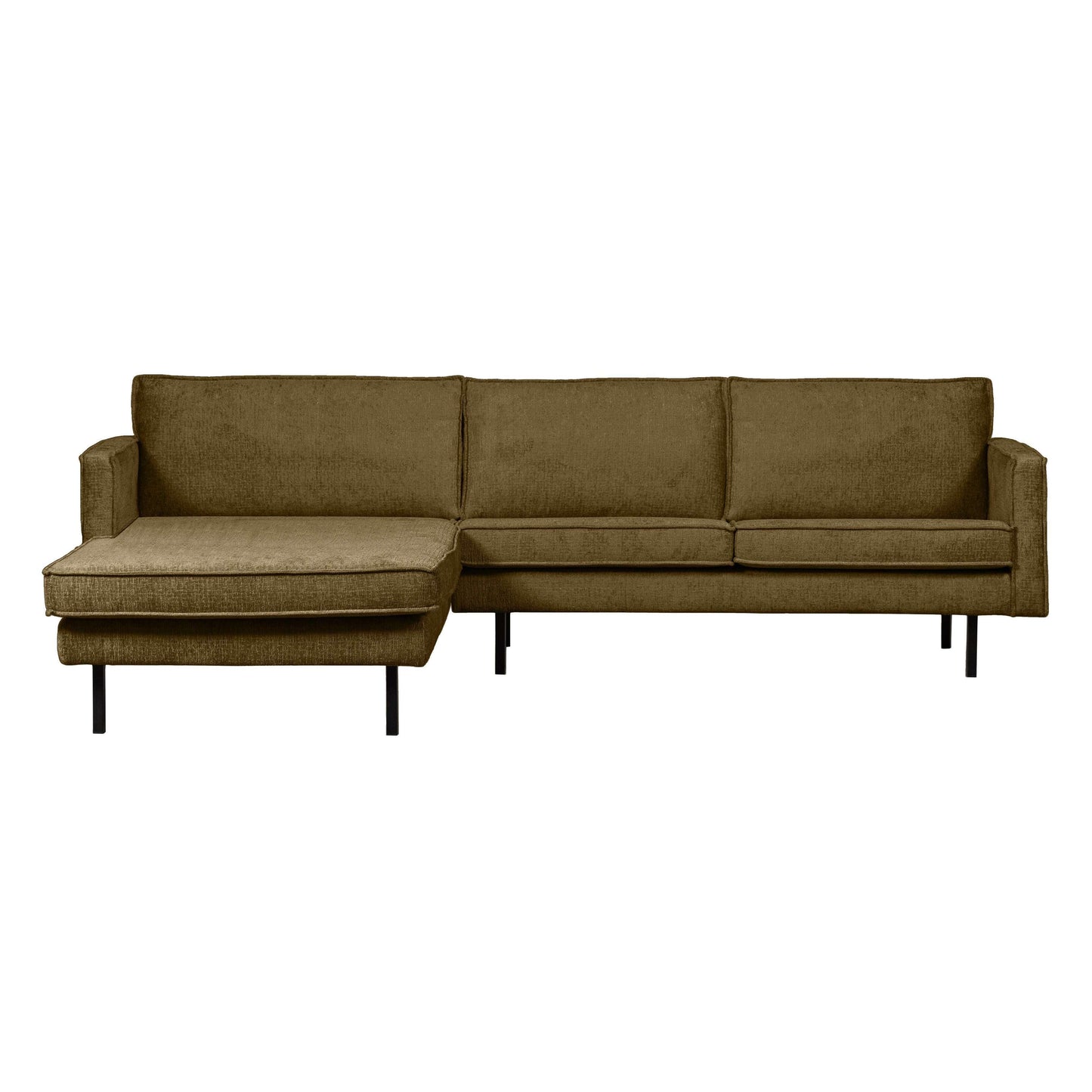 BePureHome Rodeo chaise longue links velvet brass