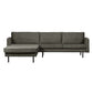 BePureHome Rodeo chaise longue links velvet frost