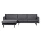 BePureHome Rodeo chaise longue links velvet mountain