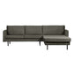 BePureHome Rodeo chaise longue rechts velvet frost