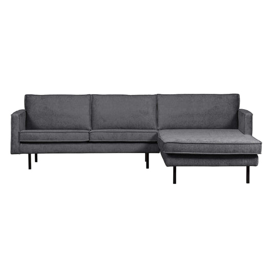 BePureHome Rodeo chaise longue rechts velvet mountain