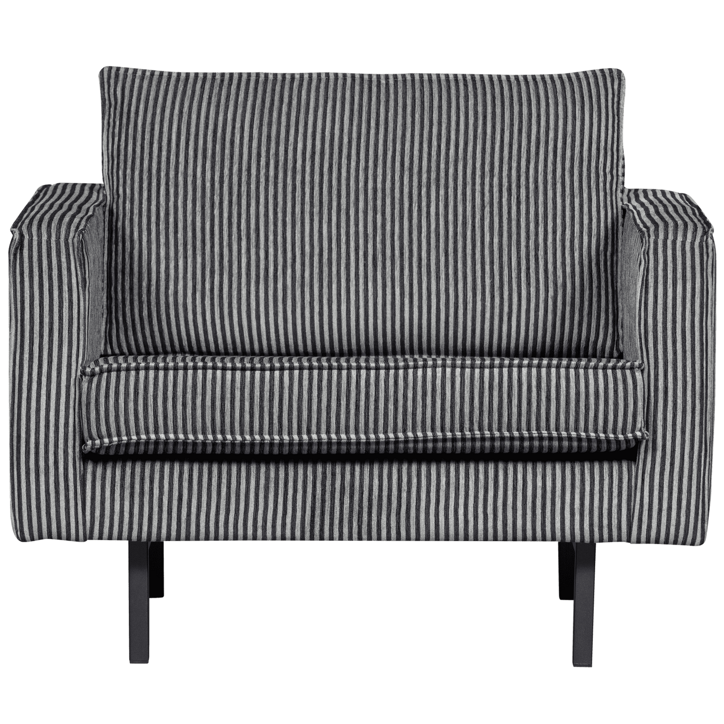 BePureHome Rodeo fauteuil streep zwart/grijs