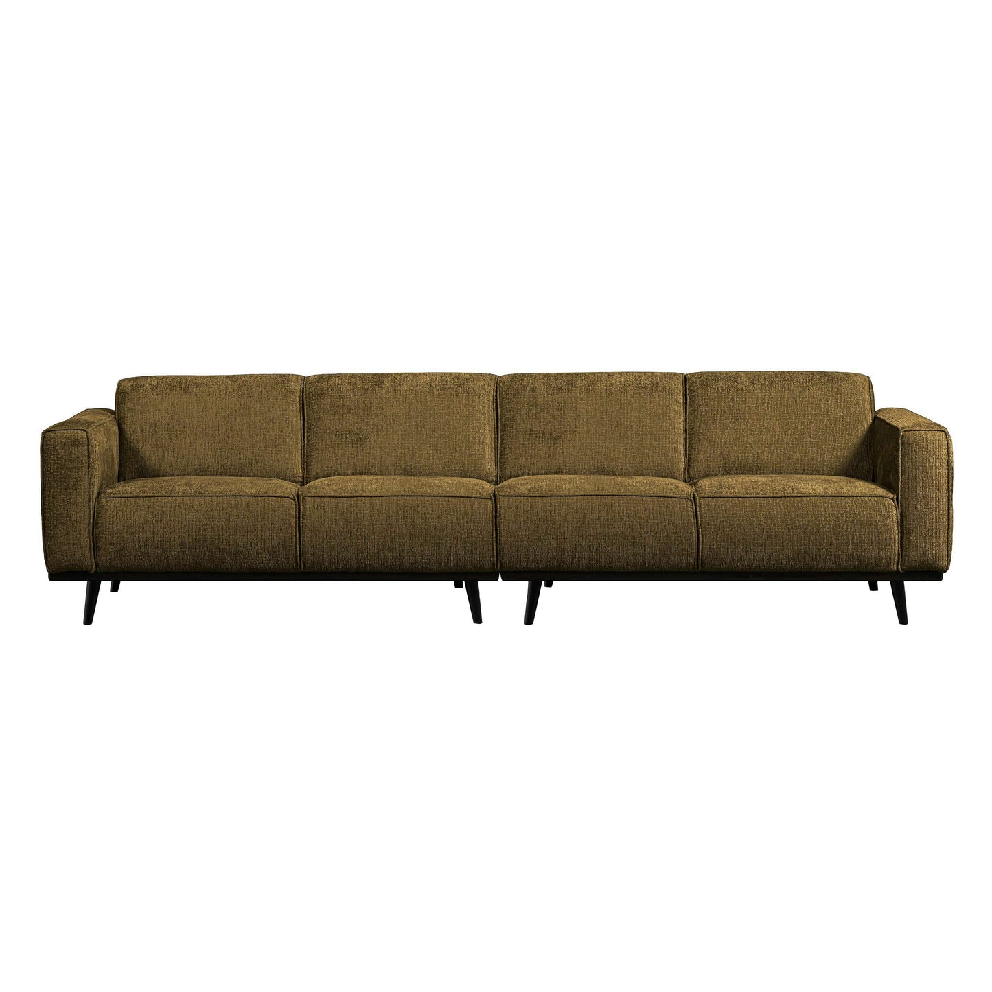 BePureHome Statement 4-zits bank L structure velvet brass