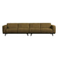 BePureHome Statement 4-zits bank XL structure velvet brass