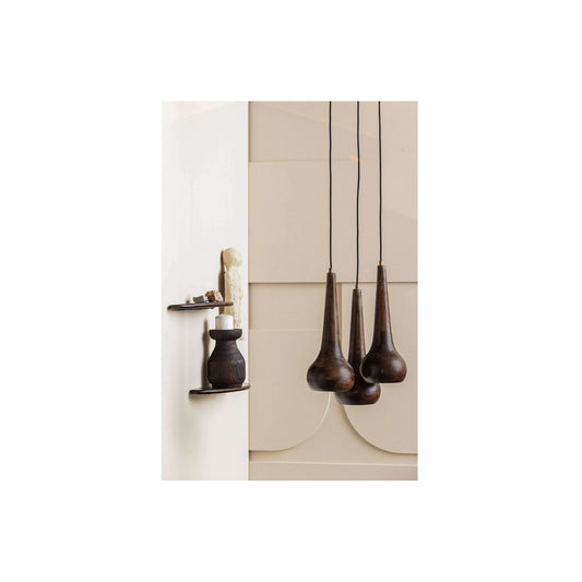 BePureHome Tumble hanglampen walnut (set van 3) walnut