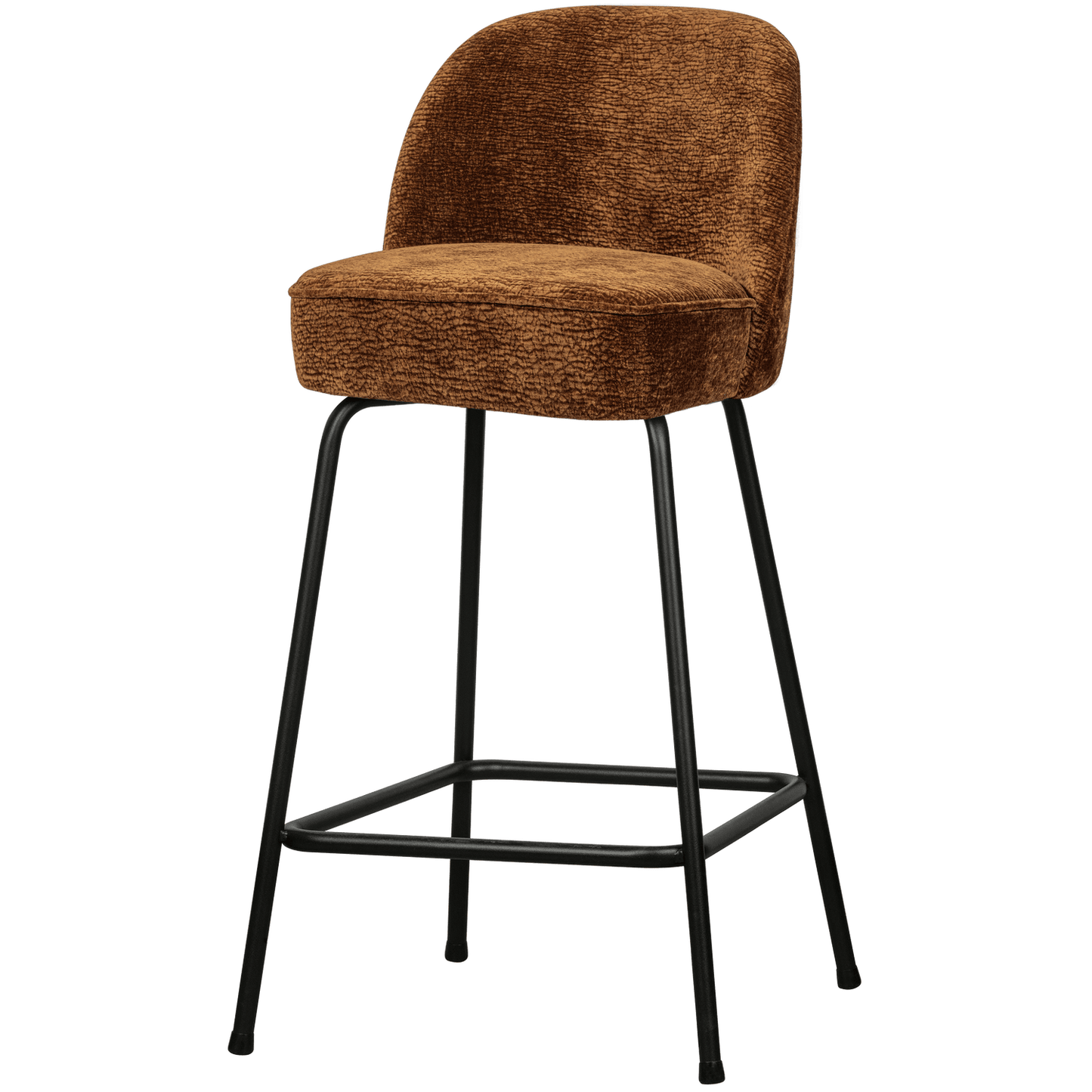 BePureHome Vogue barstoel (L) 3d chenille middenbruin