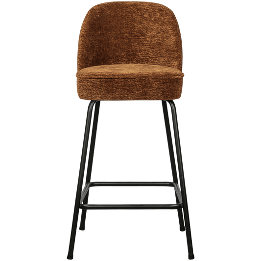 BePureHome Vogue barstoel (L) 3d chenille middenbruin